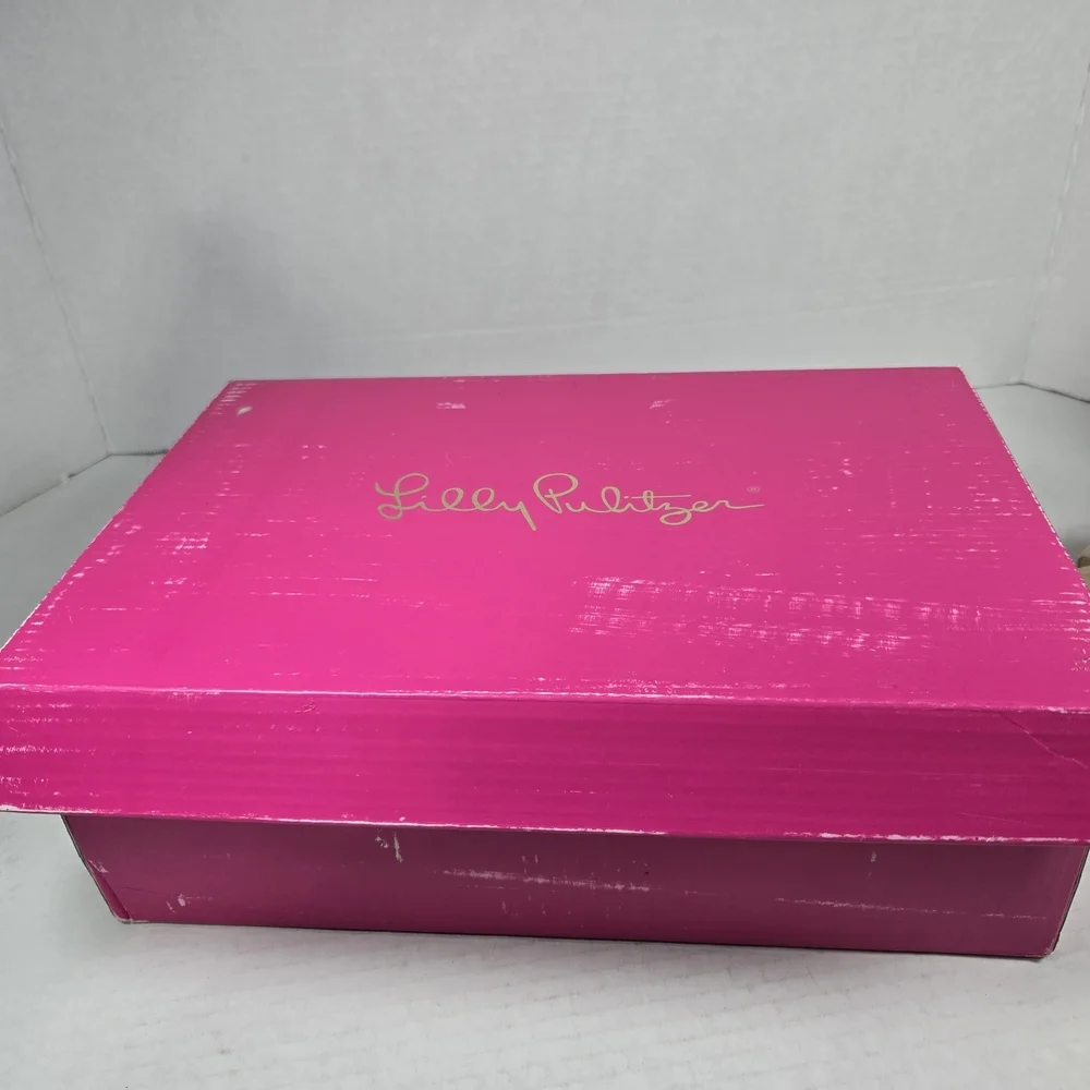 NEW with Defect Lilly Pulitzer Kendall Metallic Gold Strappy Heels Size 9.5M